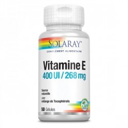 Vitamine E 400UI 268mg 50 unités - antioxydant/anti-vieillissement - Solaray